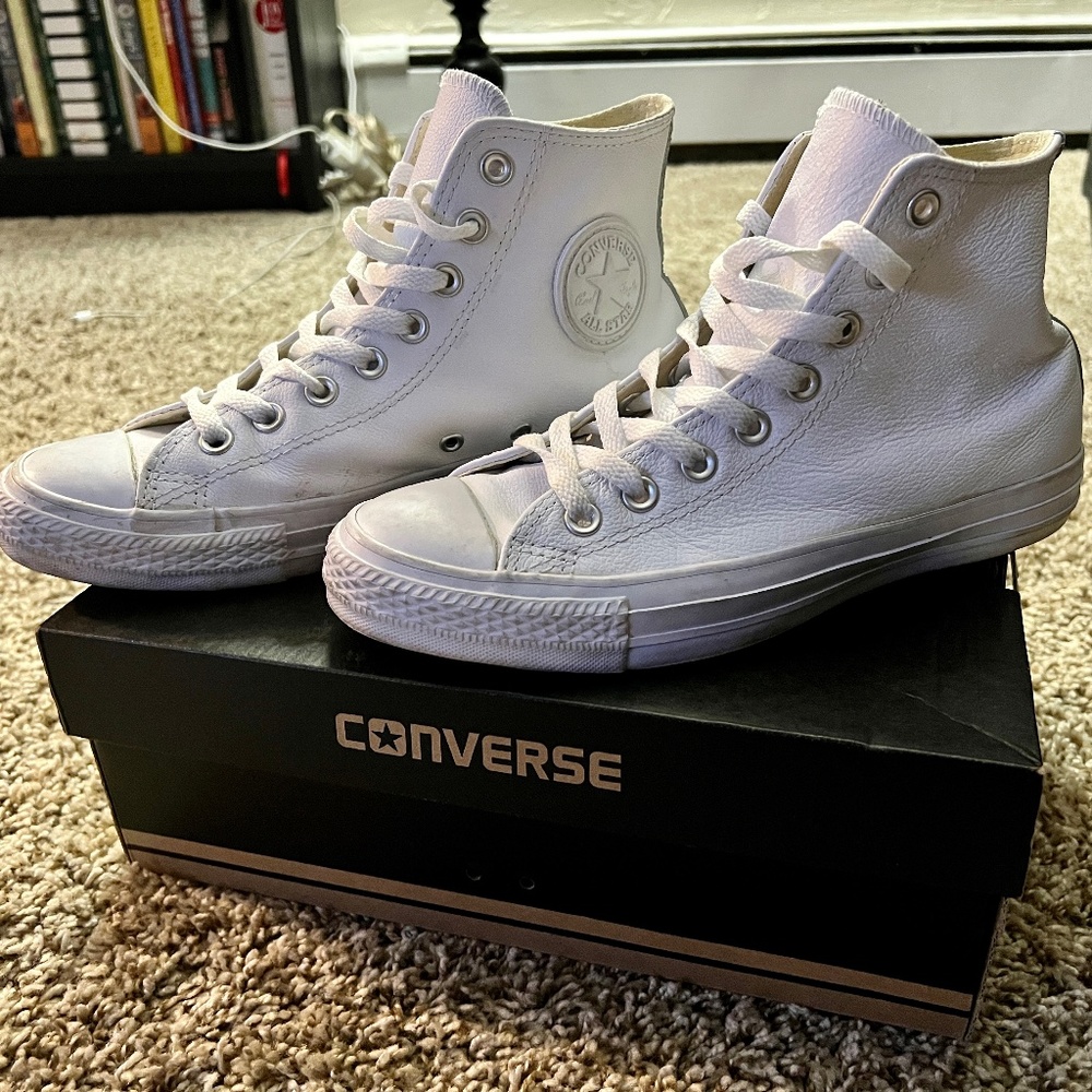 Chuck Taylor All Star Leather WHITE M 6.5/W 8.5